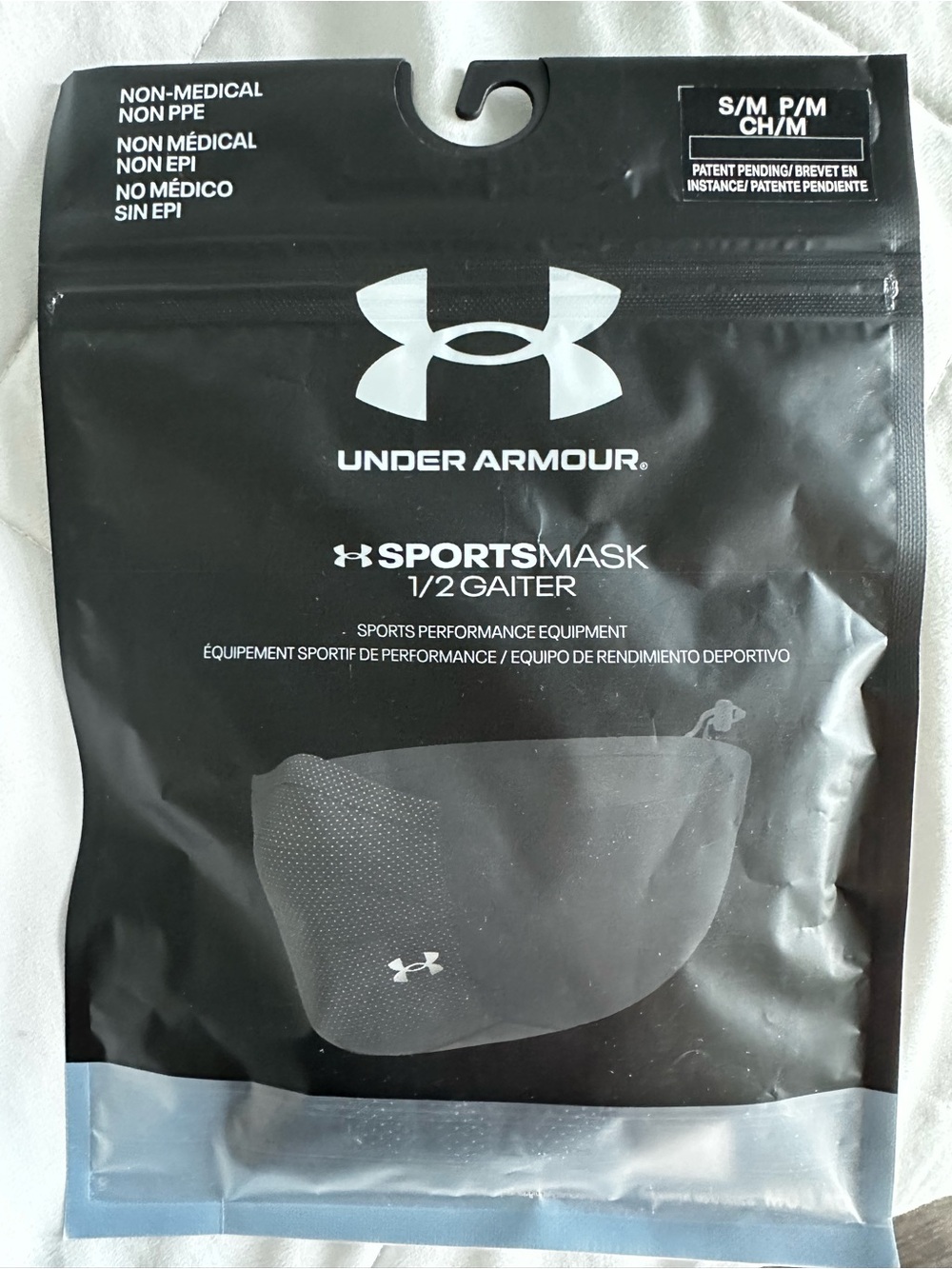 Under Armour Sports Mask 1/2 Gaiter Performance Face Mask Training Black Small M
